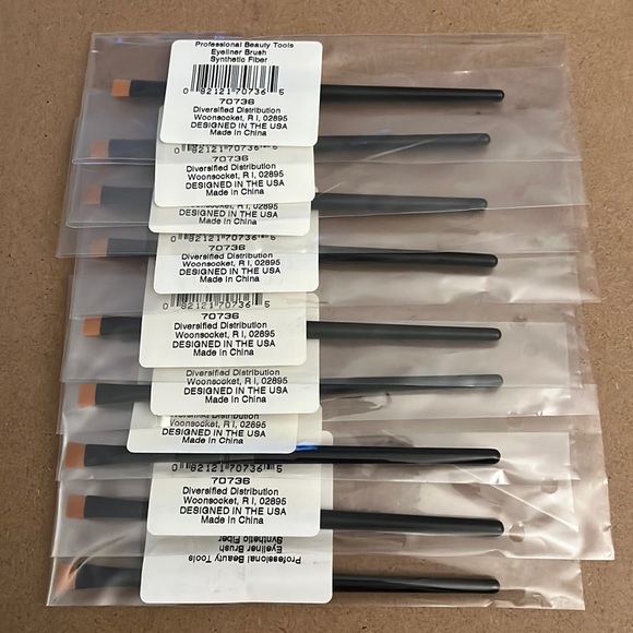 *NEW* Professional Beauty Tools Eyeliner Brush Synthetic Fiber x9 - Picture 1 of 4